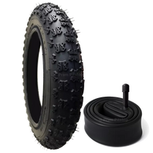 Load image into Gallery viewer, 12 1/2 x 2 1/4 Pram Tyre (Black) - Plus Inner Tube (Angled or Straight Valve Option)