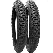 Load image into Gallery viewer, 16 x 1.75” Jogger Tyre PAIR (Black) Classic 'Comp 3' Tread Pattern