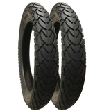 2 Pack - 12 1/2 x 1.75 x 2 1/4” Pram Tyres Black (Premium Brand; Mitas)