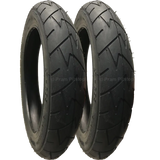 2 Pack - 12 1/2 x 1.75 x 2 1/4” Pram Tyres in Black