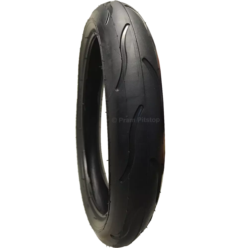 300 x 55 Pram Tyre (Low Profile) Black. Fast Rolling & Long Lasting