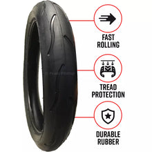 Load image into Gallery viewer, 300 x 55 Pram Tyre (Low Profile) Black. Fast Rolling & Long Lasting