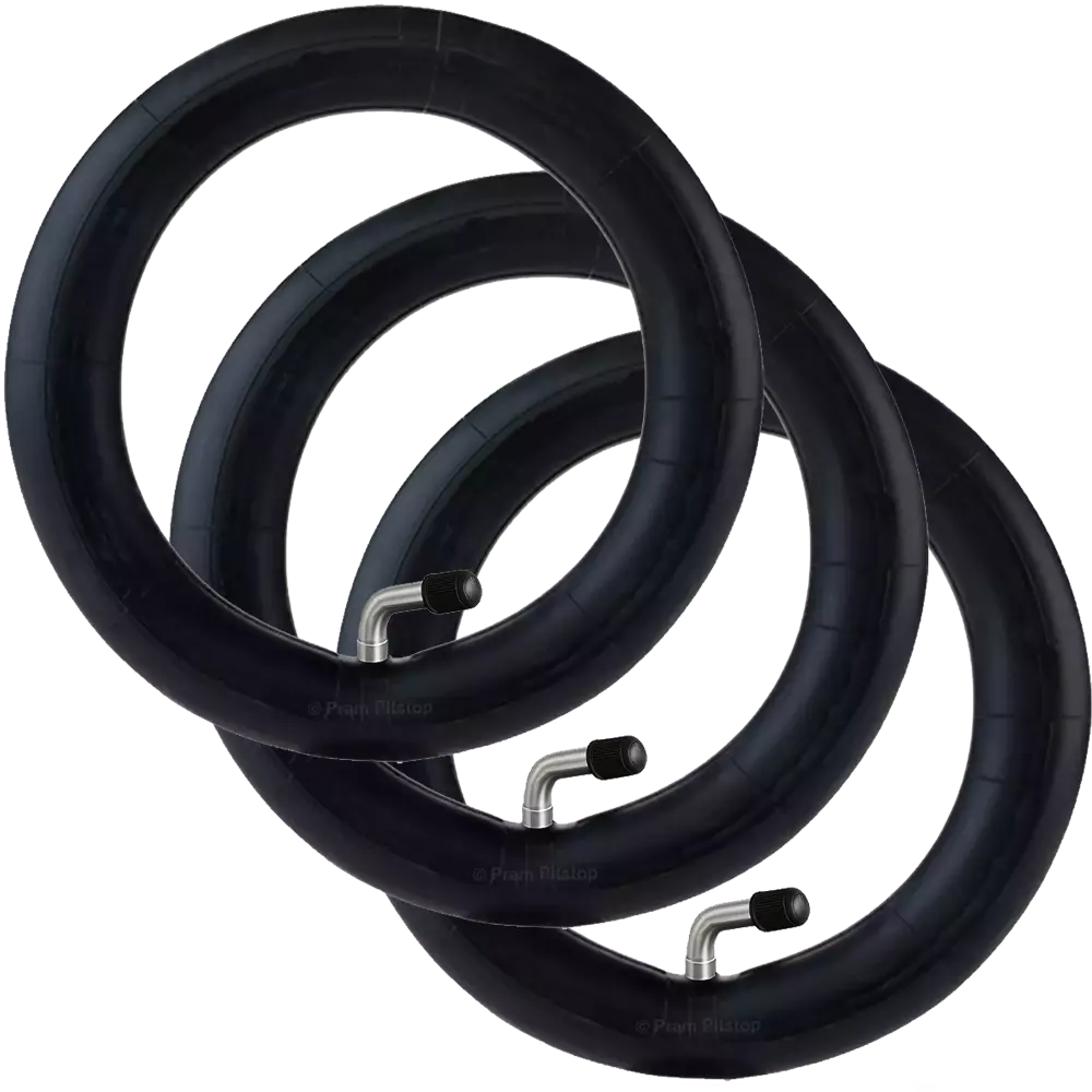 3 Pack - 10 x 1.75 - 2.00” Premium Quality Pram Inner Tube - 90 Degree Valve