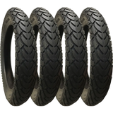 4 Pack - 12 1/2 x 1.75 x 2 1/4” Pram Tyres Black (Premium Brand; Mitas)
