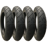 4 Pack - 12 1/2 x 1.75 x 2 1/4” Pram Tyres in Black