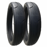 2 Pack - 60 x 230 Pram Tyres (Low Profile) Black. 'Speed' Style Tread