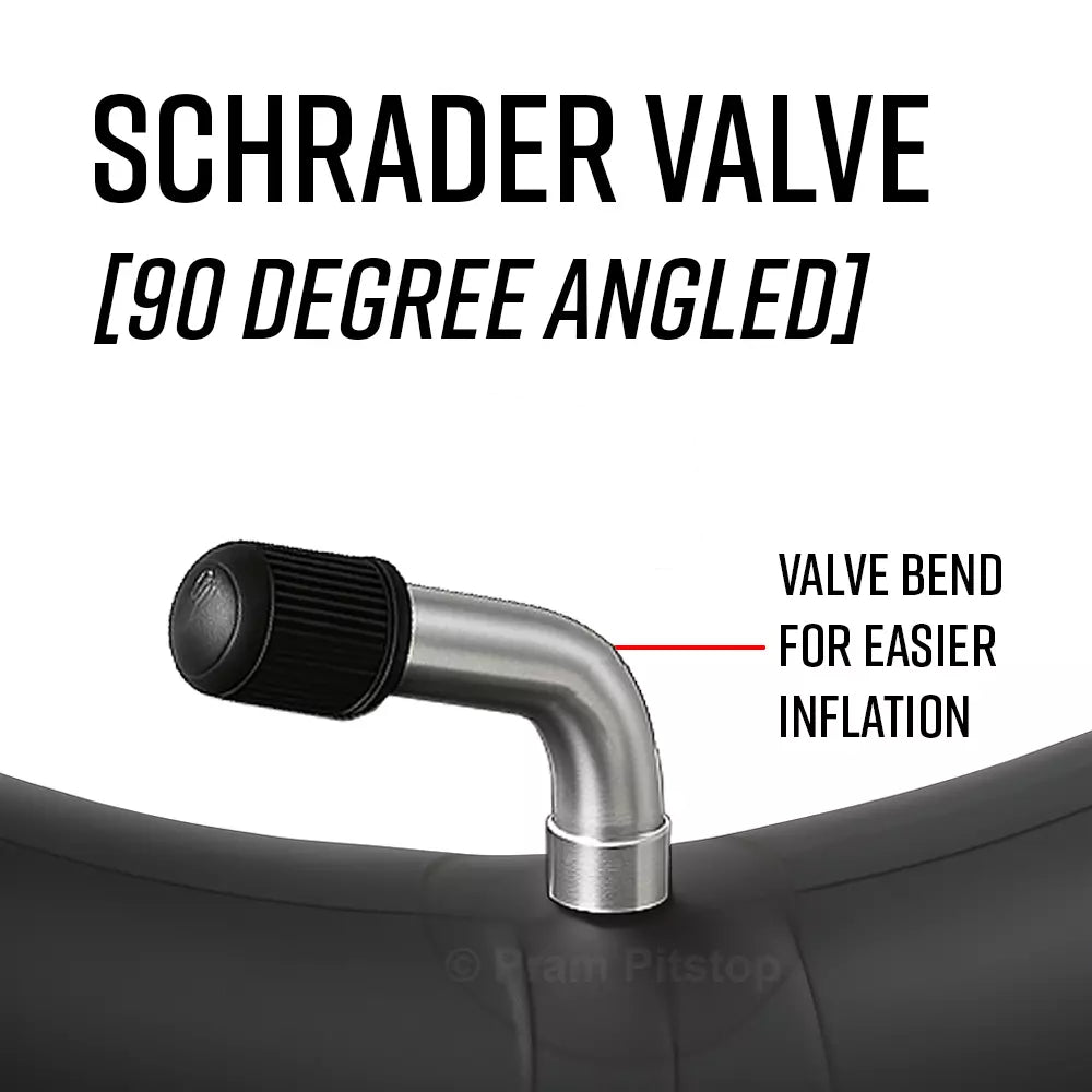 10 x 1.75 - 2.00” Premium Quality Pram Inner Tube - 90 Degree Valve