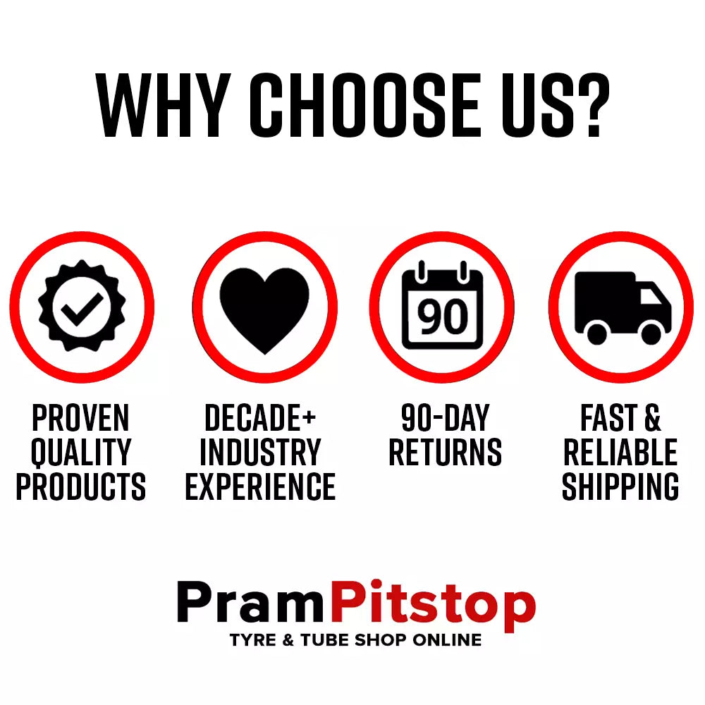 10 x 1.75 x 2.00” Pram Tyre (Premium Brand)