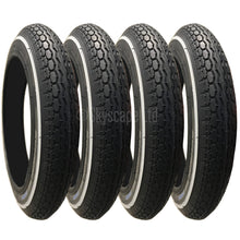 Load image into Gallery viewer, 4 Pack - 12 1/2 x 2 1/4” Pram Tyres (Puncture Resistant Layer) in Black