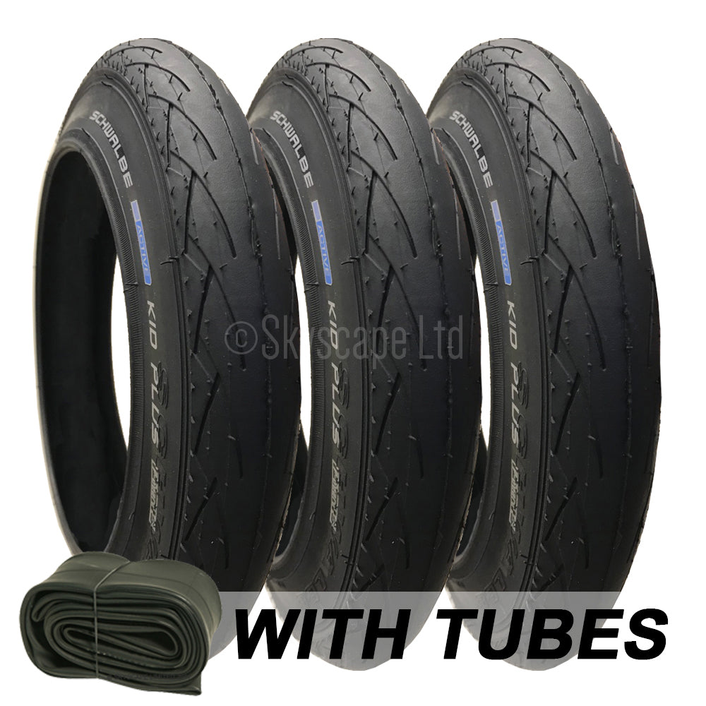 3 Pack - 12 x 1.75 Pram Tyres (Puncture Resistant Layer) - Plus Inner Tubes