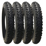4 Pack - 16 x 1.90” Pram Tyres in Black
