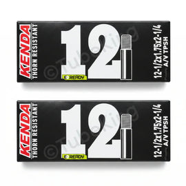 12 1/2 x 1.75 - 2 1/4” Thorn Resistant Pram Inner Tubes (PAIR) - Straight Valve
