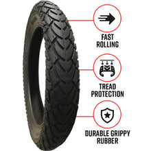 Load image into Gallery viewer, 3 Pack - 12 1/2 x 1.75 x 2 1/4” Pram Tyres Black (Premium Brand; Mitas)