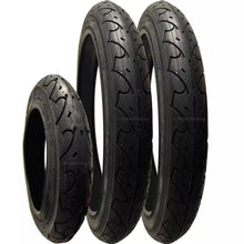Load image into Gallery viewer, 12 1/2 x 2 1/4 Pram Tyre (Single) with 16 x 1.75 Pram Tyres (Pair)