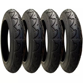 4 Pack - 12 1/2 x 2 1/4” Pram Tyres in Black