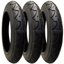 Load image into Gallery viewer, 3 Pack - 12 1/2 x 2 1/4” Pram Tyres in Black