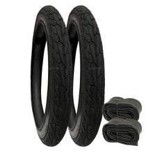 Load image into Gallery viewer, 2 Pack - 16 x 1.75 Pram Tyres - Plus 2 x Inner Tubes (Straight Valve)