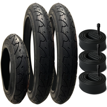 Load image into Gallery viewer, 3 Pack - 16 x 1.75 Pram Tyres - Plus 3 x Inner Tubes