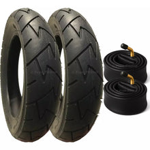 Load image into Gallery viewer, 2 Pack - 10 x 1.75 x 2 Pram Tyres (Premium Brand: Mitas) Plus 2 x Inner Tubes (With 90 Degree Valve)