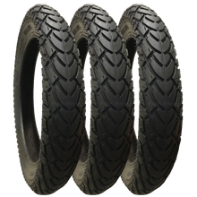 Load image into Gallery viewer, 3 Pack - 12 1/2 x 1.75 x 2 1/4” Pram Tyres Black (Premium Brand; Mitas)