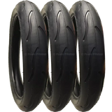 3 Pack - 300 x 55 Pram Tyres (Low Profile) Black. Fast Rolling & Long Lasting