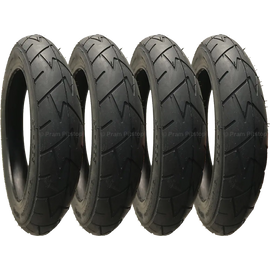 4 Pack - 12 1/2 x 1.75 x 2 1/4” Pram Tyres in Black