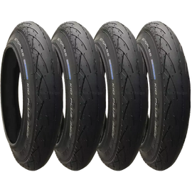 4 Pack - 12 x 1.75” Pram Tyre (Puncture Resistant Layer) Schwalbe 'Kid Plus' Premium Quality