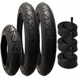 Compatible Replacement Complete Set of Front and Rear Tyres for Bob Strides Fitness