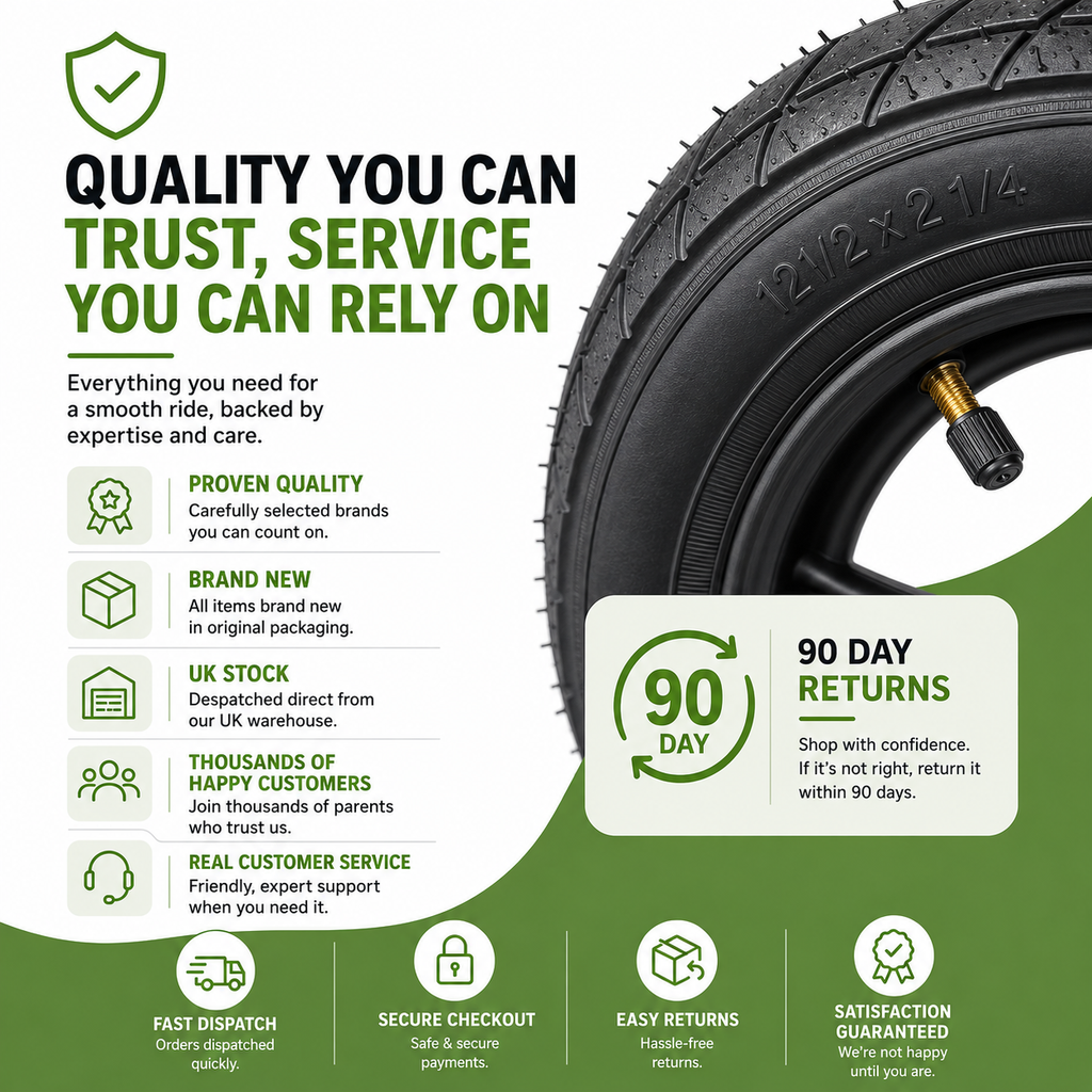 48 x 188 Pram Tyre (Low Profile) in Black