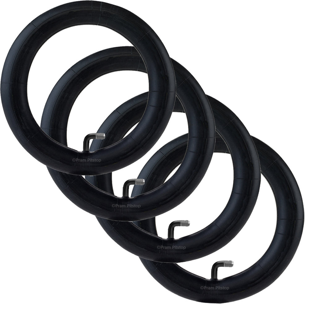 4 Pack - 10 x 1.75 - 2.00” Premium Quality Pram Inner Tube - 90 Degree Valve