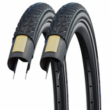 16 x 1.75” Pram Tyres PAIR (Black) with Schwalbe 'K-Guard' Protection