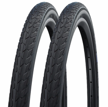 Load image into Gallery viewer, 16 x 1.75” Pram Tyres PAIR (Black) with Schwalbe &#39;K-Guard&#39; Protection