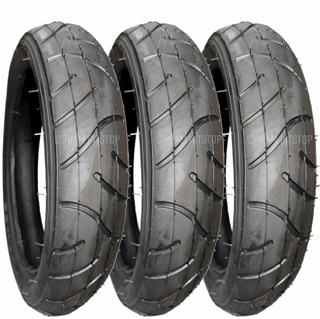 3 Pack - 280 x 45-203 Pram Tyres in Black