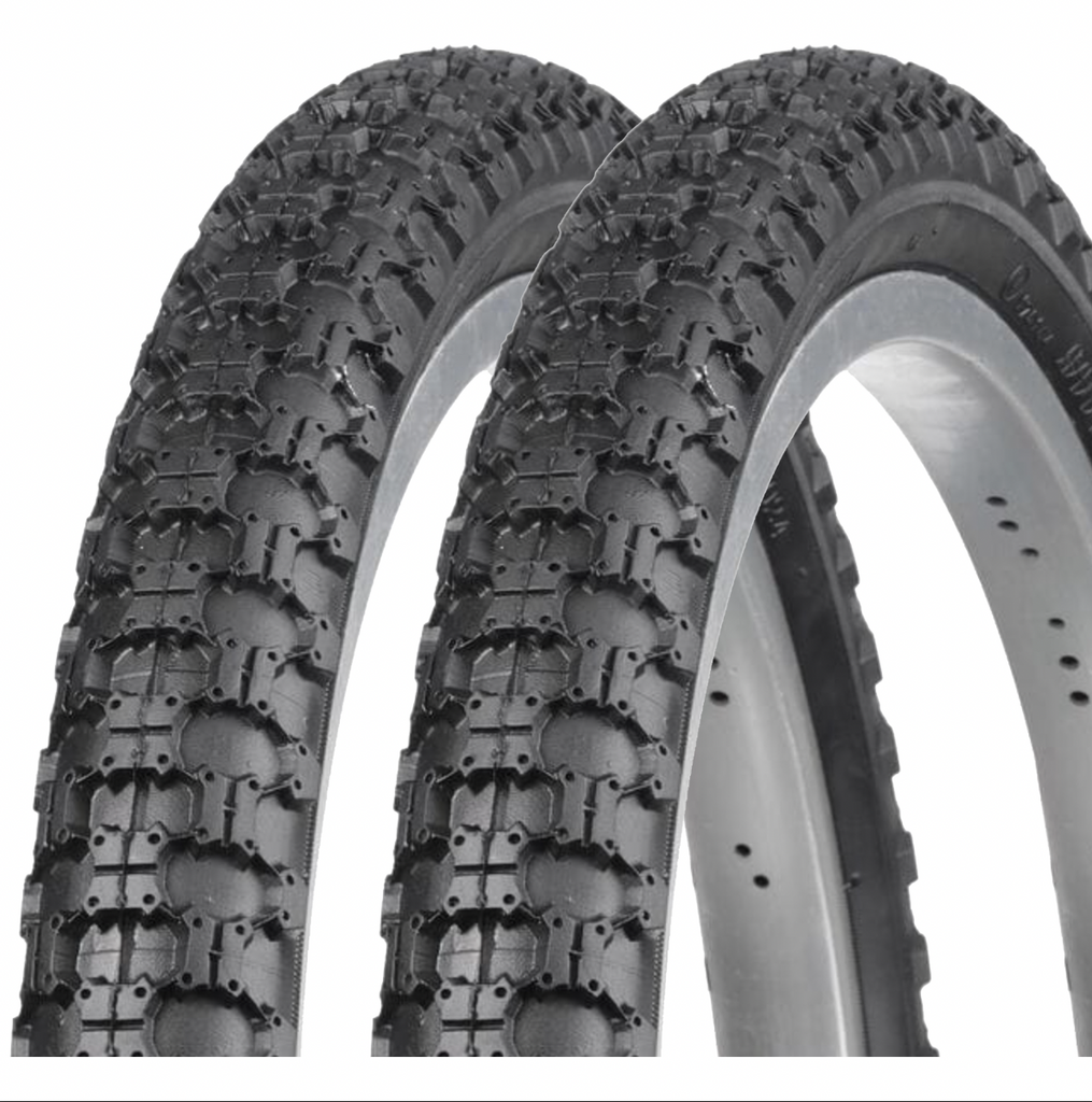 16 x 1.75” Jogger Tyre PAIR (Black) Classic 'Comp 3' Tread Pattern