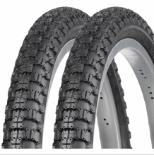 Load image into Gallery viewer, 16 x 1.75” Jogger Tyre PAIR (Black) Classic &#39;Comp 3&#39; Tread Pattern