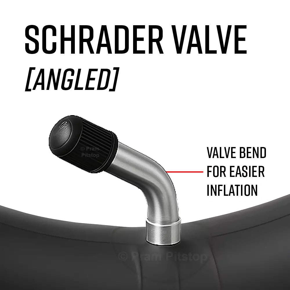 12 1/2 x 1.75 x 2 1/4” Pram Inner Tube - 45 Degree Valve