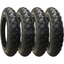 Load image into Gallery viewer, 4 Pack - 12 1/2 x 2 1/4” Pram Tyres in Black - To fit Emmaljunga Edge