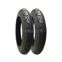 Load image into Gallery viewer, 2 Pack - 12 1/2 x 2 1/4” Pram Tyres in Black