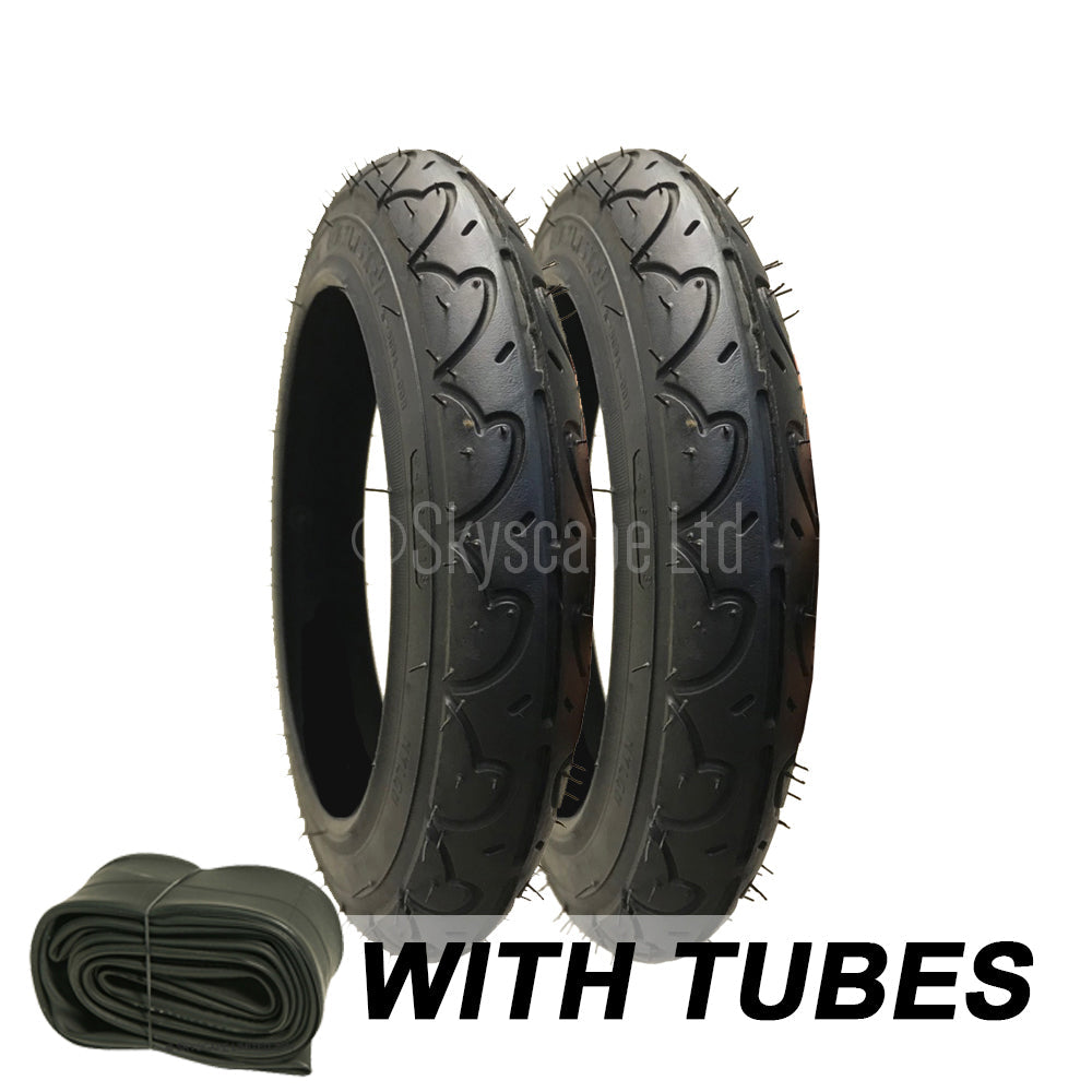 2 Pack - 12 1/2 x 2 1/4 Pram Tyres - Plus Inner Tubes