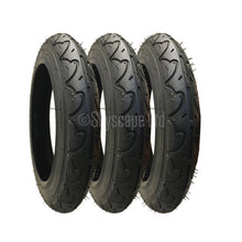 Load image into Gallery viewer, 3 Pack - 12 1/2 x 2 1/4” Pram Tyres in Black