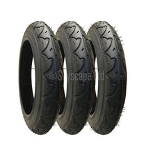 Load image into Gallery viewer, 3 Pack - 12 1/2 x 2 1/4” Pram Tyres in Black - To fit Mothercare Xtreme