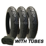 3 Pack - 12 1/2 x 2 1/4 Pram Tyres - Plus 3 x Inner Tubes