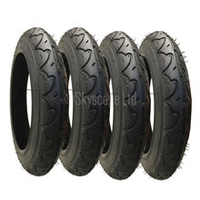 Load image into Gallery viewer, 4 Pack - 12 1/2 x 2 1/4” Pram Tyres in Black