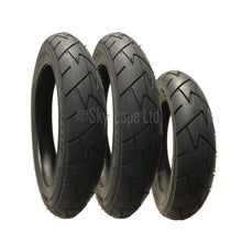 Load image into Gallery viewer, 10 x 1.75 x 2 Pram Tyre (Single) with 12 1/2 x 1.75 x 2 1/4 Pram Tyres (Pair) - To fit Bob Motion
