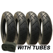 Load image into Gallery viewer, 4 Pack - 10 x 1.75 x 2 Pram Tyres - Plus 4 x Inner Tubes (With 90 Degree Valve)