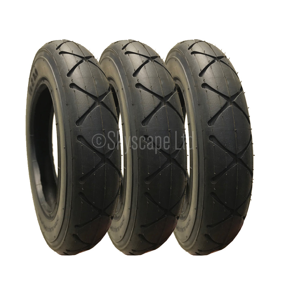 3 Pack - 10 x 2.00" Pram Tyres in Black