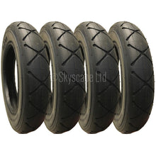 Load image into Gallery viewer, 4 Pack - 10 x 2.00&quot; Pram Tyres in Black - To fit Mountain Buggy Duet