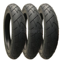 Load image into Gallery viewer, 3 Pack - 12 1/2 x 1.75 x 2 1/4” Pram Tyres in Black