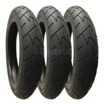 Load image into Gallery viewer, 3 Pack - 12 1/2 x 1.75 x 2 1/4” Pram Tyres in Black - To fit BOB Revolution CE