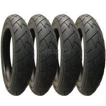 Load image into Gallery viewer, 4 Pack - 12 1/2 x 1.75 x 2 1/4” Pram Tyres in Black